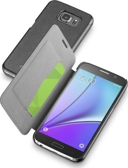 Cellular Line Book Δερματίνης Μαύρο (Galaxy S7)