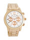 Oozoo Timepieces Watch Chronograph with Pink Gold Metal Bracelet