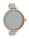 Oozoo Timepieces XL Watch with Gray Leather Strap