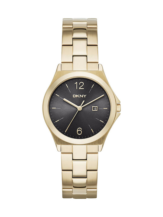 DKNY Parsons Watch with Gold Metal Bracelet