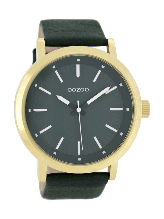 Oozoo Timepieces XXL Uhr Batterie mit Blau Lederarmband