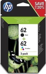 HP 62 N9J71AE Original Tintenpatrone für Tintenstrahldrucker Mehrere (Farbe) / Schwarz HP 62 N9J71AE Original Tintenpatrone für Tintenstrahldrucker Mehrere (Farbe) / Schwarz