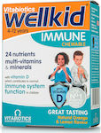 Vitabiotics Wellkid Immune Supplement for Immune Support 30 chewable tabs Orange Lemon