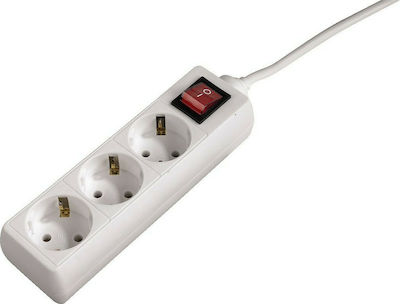 HAMA 3-Outlet Power Strip 1.4m White