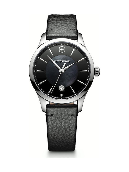 Victorinox Alliance Small Watch with Black Leather Strap