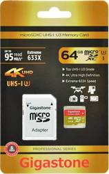 Gigastone Professional Extreme 633X microSDXC 64GB Clasa 10 U3 UHS-I