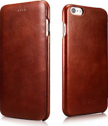 iCarer Vintage Curved Edge Book Leather Brown (...