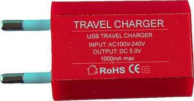 Volte-Tel Φορτιστής Χωρίς Καλώδιο με Θύρα USB-A Κόκκινος (8152863)
