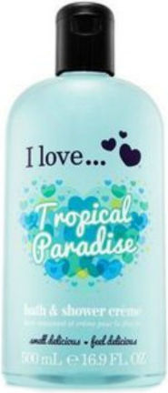 I Love Cosmetics I Love Cosmetics Bath Shower Cream Tropical Paradise Creamy Bubble Bath and Scent Tropical Fruits 500ml