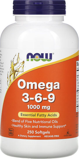 Now Foods Omega 3 6 9 Essential Fatty Acids Рибено масло 1000мг 250 софтджел