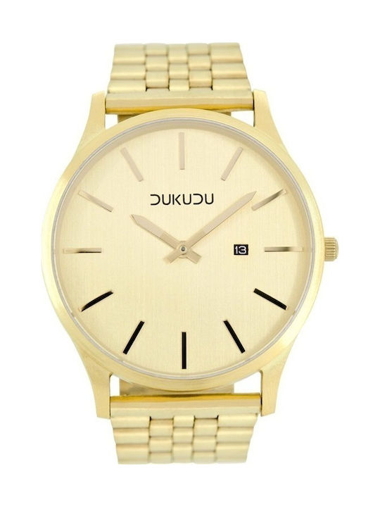 Dukudu Gregor Watch Battery with Gold Metal Bracelet