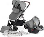 Kinderkraft Moov 3 in 1 Verstellbar 3 in 1 Baby Kinderwagen Geeignet für Neugeborene Gray 14kg KKWMOOVGRY00NC