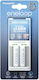 Panasonic Eneloop Compact BQ-CC50 Φορτιστής 2 Μπαταριών Ni-MH Μεγέθους AA Σετ με 2x AA 1900mAh σε Λευκό χρώμα