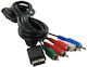 Component AV Cable Кабел за PS3 в Черен цвят