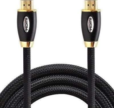 Powertech HDMI 1.4 High Speed 1080p 120Hz Cable HDMI male - HDMI male 2m Μαύρο