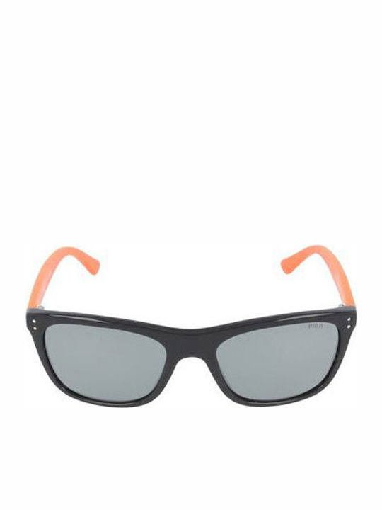 Ralph Lauren Men's Sunglasses with Black Horn-Rimmed Frame and Grey Lenses PH4071 54536G