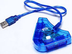 USB to PS3/PS2 Controller Converter for PC / PS3 In Blue Colour