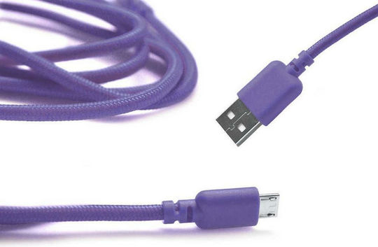 Ancus Плетена USB 2.0 до микро USB кабел Лилав 1м (05023) 1бр