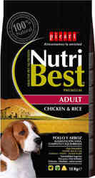 Picart Nutribest Premium Adult 15kg Dry Food for Adult Dogs of Medium Breeds with Rice and Chicken