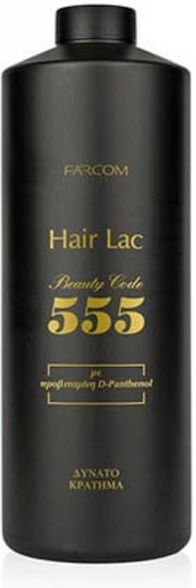 Farcom 555 Hair Lac Πολύ Δυνατό Κράτημα Λακ για Ελαφρύ Κράτημα 1000ml