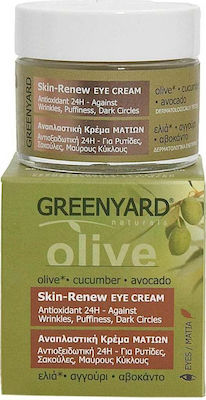 Greenyard Olive Αντιγηραντική & Αναπλαστική Κρέμα Ματιών κατά των Μαύρων Κύκλων 30ml