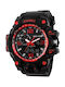 Skmei Watch Chronograph Battery with Rubber Strap Black/Red