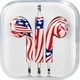 Stereo Earpods (American Flag) Earbuds Handsfree με Βύσμα 3.5mm Πολύχρωμο