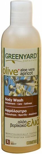 Greenyard Body Wash Olive Aloe Vera Apricot Αφρόλουτρο σε Gel με Aloe Vera Καταπραϋντικό 250ml