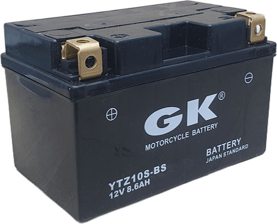GK Closed Type Motorcycle Battery YTZ10S with Capacity 8.6Ah