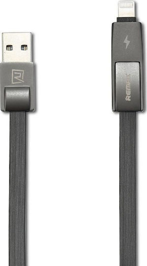 Remax Strive RC-042t Flat USB to Lightning / micro USB Cable 2.1A Μαύρο 1m