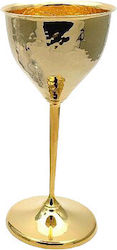 Ποτήρι Κρασιού Επάργυρο Σφυρήλατο Χρυσό 180ml Pantazelos (2302G)