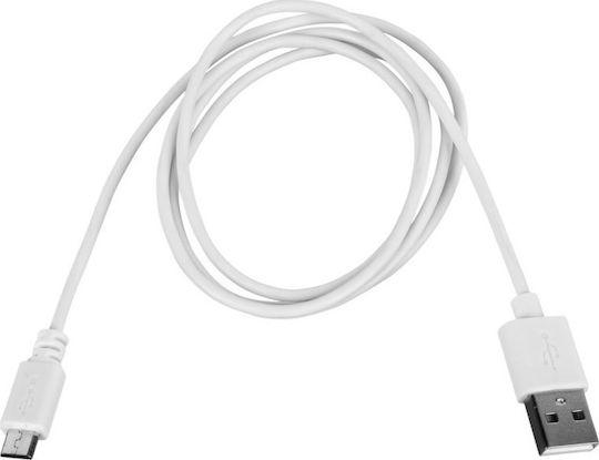 Ldnio Icessory Regular USB 2.0 spre micro USB Cablu Alb 1m (MICROUSB1) 1buc