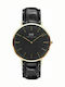 Daniel Wellington Classic Reading Ανδρικό Ρολόι 40mm Μπαταρίας με Μαύρο Δερμάτινο Λουράκι