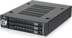 Icy Dock ToughArmor Triple Bay 2.5 Inch SAS/SATA HDD/SSD Mobile Rack For External 3.5 Inch Drive Bay Black (MB993SK-B)