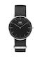 Daniel Wellington Classic Cornwall Ανδρικό Ρολόι 36mm Μπαταρίας με Μαύρο Υφασμάτινο Λουράκι