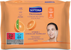 Septona Daily Clean Eyes & Face Micellaire Cleansing Wipes Μαντηλάκια Αδιάβροχου Ντεμακιγιάζ 20τμχ Septona Daily Clean Eyes & Face Micellaire Cleansing Wipes Μαντηλάκια Αδιάβροχου Ντεμακιγιάζ 20τμχ