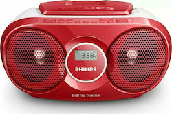 Philips Portabil AZ215 cu CD / Radio în Culoare Roșu