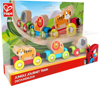 Hape Animal Railway Τρενάκι Jungle Journey made of Wood for 18++ Months