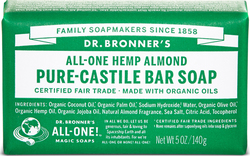 Dr Bronner's Pure-Castile Bar Soap All in One Hemp Almond 140gr