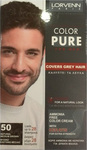 Lorvenn Color Pure Men Set Hair Dye no Ammonia 50 Natural Chestnut Medium 40ml