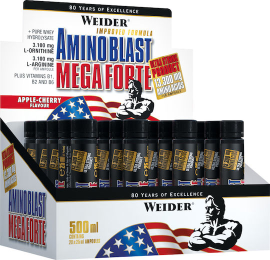 Weider Amino Blast Mega Forte 20 x 25мл Ябълка череша