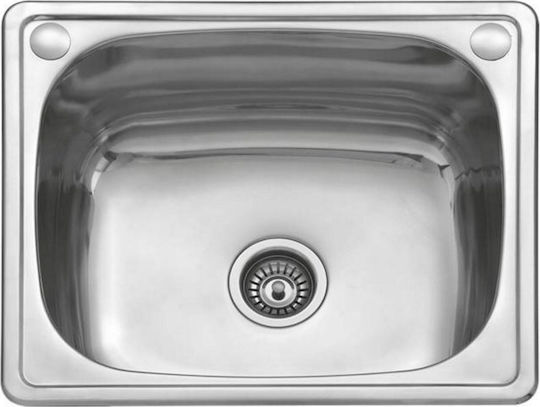 Karag BL 613 Ένθετος Inox Σατινέ Μ60xΠ50cm Ασημί