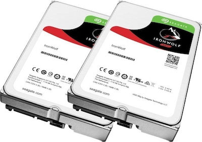 Seagate Ironwolf 1TB HDD Σκληρός Δίσκος 3.5" SATA III 5900rpm με 64MB Cache για NAS