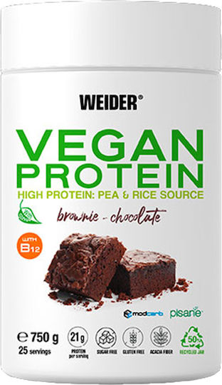 Weider Vegan Protein Gluten & Lactose Free with Flavor Chocolate Brownie 750gr