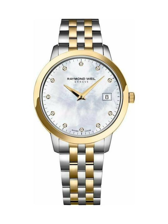 Raymond Weil Toccata Uhr mit Gold Metallarmband