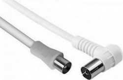 Aiouda Antenna Cable Coax Male - Coax Female White 3m