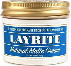 Layrite Cremă de Păr Natural Matte pentru Modelare cu Fixare Medie 120gr