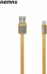 Remax Platinum RC-044i Flat USB-A to Lightning Cable Gold 1m