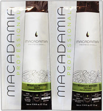 Macadamia Weightless Moisture Shampoo 10ml & Conditioner 10m Σετ Περιποίησης Μαλλιών Διατήρησης Χρώματος για Βαμμένα Μαλλιά με Σαμπουάν & Conditioner 2τμχ