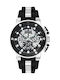 Quantum Hunter Men's Watch 50mm Chronograph Battery with Rubber Strap